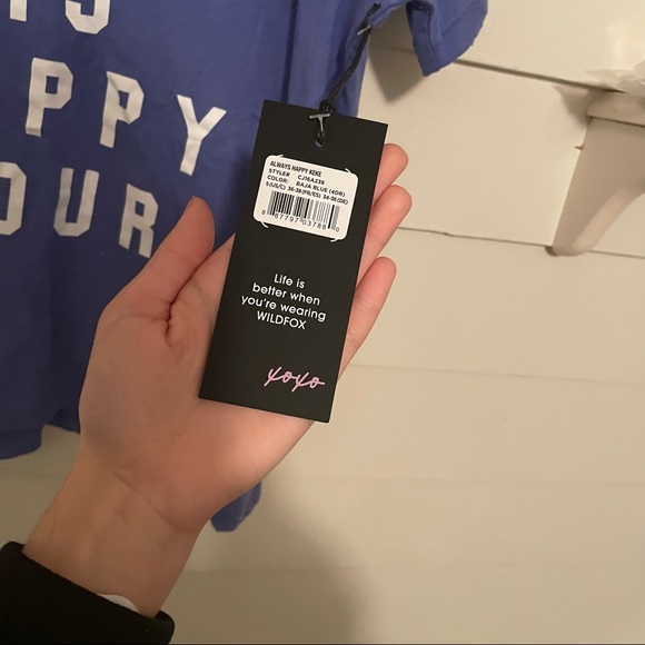 Wildfox Always Happy KEKE T-Shirt NWT - Picture 3 of 4